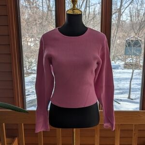 & Other Stories Pink Ribbed Sweater
